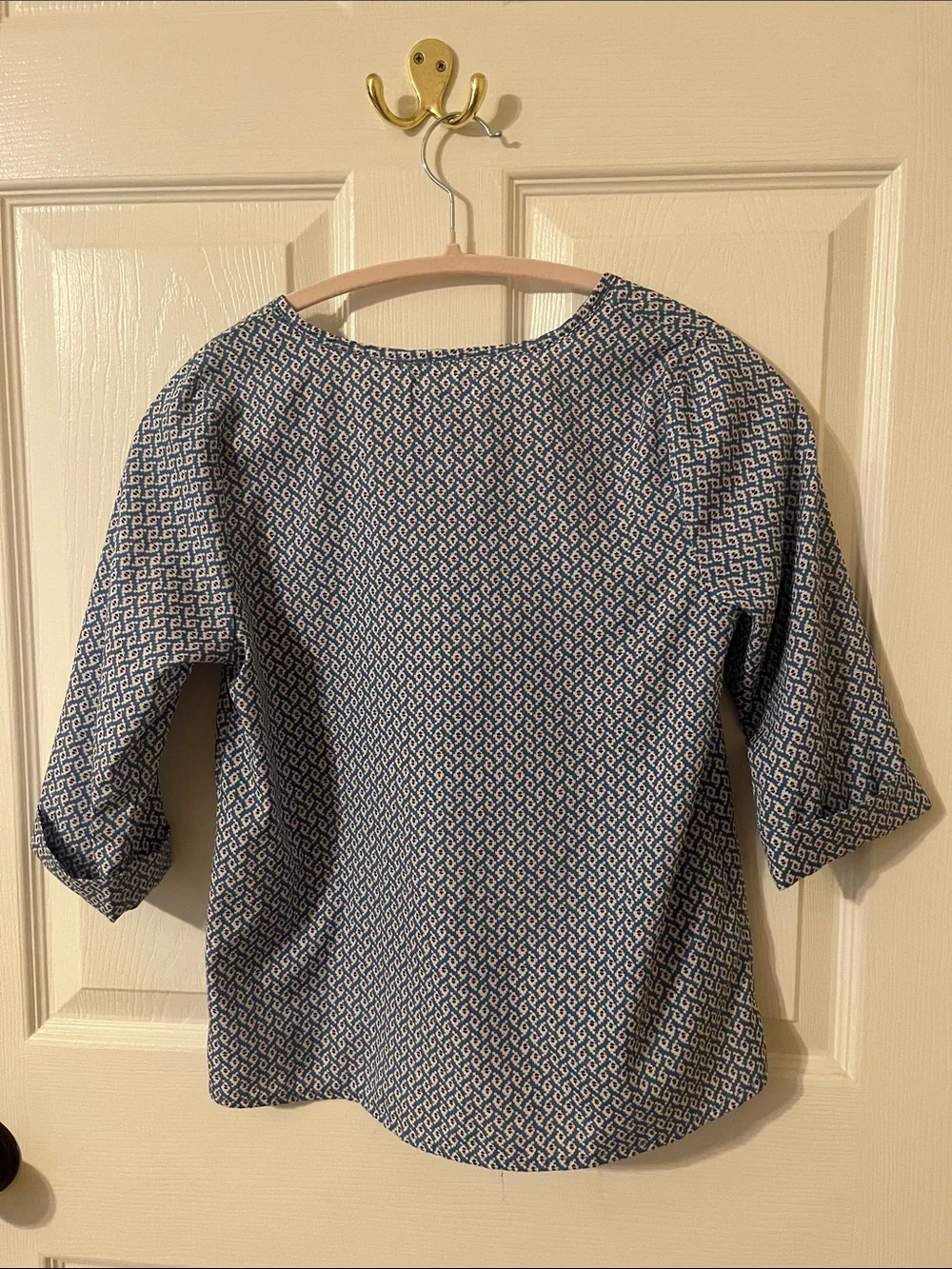 Old Navy Blue Geo-Print Girls Top